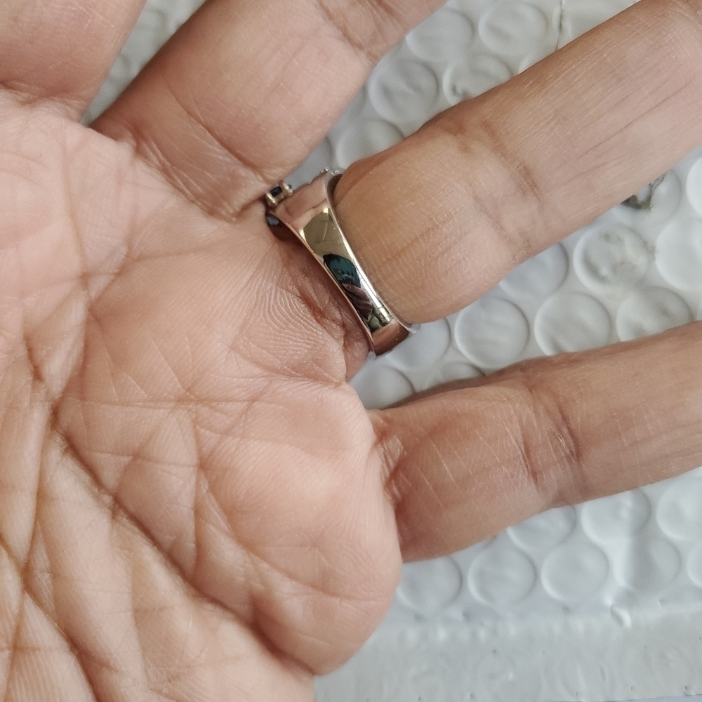 Kyanite and Zircon Infinity Crossover Ring Size 7 - Picture 3 of 6
